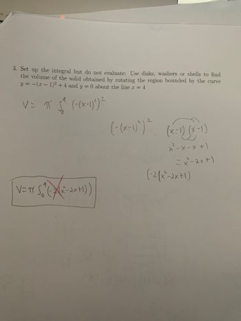 Answered: 3. Set up the integral but do not… | bartleby