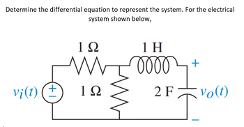 Answered: Determine The Differential Equation To… | Bartleby