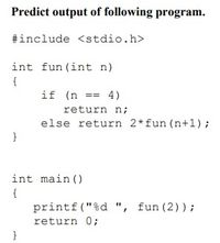 Answered: Predict Output Of Following Program.… | Bartleby