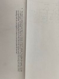 Im 100
4. You have a culture of yeast that is at a density of 8x10' cells/mL. You dilute the sample 1:10, then
1:1,000 again, and finally you dilute the sample an additional 1:5. You add 0.1 mL of the final dilution
to a spread plate. Assuming that most of the cells in the original culture were living, how many colony-
forming units do you expect to count on your pour plate the next day?
