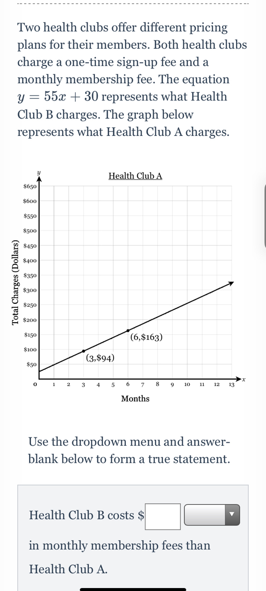 Answered: Two health clubs offer different… | bartleby