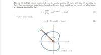 The rod OA in Fig.1 rotates counterclockwise, its angular position (0) varies with time (t) according to
Eq.1. Two pin-connected slider blocks, located at B, move freely on OA and the curved rod whose shape
is a limacon described by Eq.2
14
exp(1 t+2 t²)
(rad)
(1)
where t is in seconds.
r = 8 – 15 cos(0) , (mm)
(2)
B
r = 100 (2 – cos 0)
