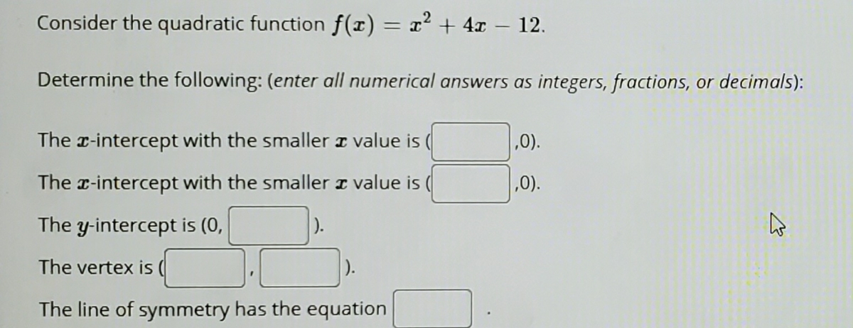 Answered Consider The Quadratic Function F X Bartleby