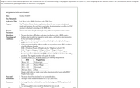 Design a Windows Classic Desktop application and write the code that will execute according to the program requirements in Figure 7-62. Before designing the user interface, create a Use Case Definition. Before writing the
code, create an event planning document for each event in the program.
REQUIREMENTS DOCUMENT
Date:
October 19, 2019
Date Submitted:
Application Title: Body Mass Index (BMI) Calculator with CDC Chart
Purpose:
This Windows Classic Desktop application allows the user to enter a height and
weight and computes the user's body mass index. An interpretation according to CDC
standards is displayed correlating to the BMI value.
Program
Procedures:
The user will enter a height and weight using either the imperial or metric system.
Algorithms,
Processing, and
Conditions:
1. The user first views a Windows application that displays a title, a BMI graphic, a
ListBox object to select the imperial or metric system, and labels to enter information
for the user's height and weight.
2. When the user selects imperial or metric and the height and weight, the Compute
BMI button can be selected.
3. A Sub procedure should be called to handle the imperial and metric BMI calculations
using the following formulas:
BMI = (Weight in Pounds / (Height in Inches Height in Inches)) 703
BMI = Weight in Kilograms / (Height in Meters Height in Meters)
4. Two Function procedures should be called based on the system selected. Each
Function procedure will calculate the BMI and return the Decimal value to the calling
procedure. The original procedure will display the result.
5. According to the CDC, the BMI relates to the following interpretations:
BMI
Weight Status
Underweight
Below 18.5
18.5 – 24.9
Normal Weight
25.0 – 29.9
Overweight
30.0 and Above
Obese
Display a label with the weight status in the original procedure based on the BMI/
Weight Status chart.
1. The result should be calculated to the hundredths place.
2. The input values should be validated by a Try-Catch block.
Notes and
Restrictions:
Comments:
1. An image from the web should be used for the background BMI graphic on both
forms.
2. An opening splash screen should be displayed for two seconds.
