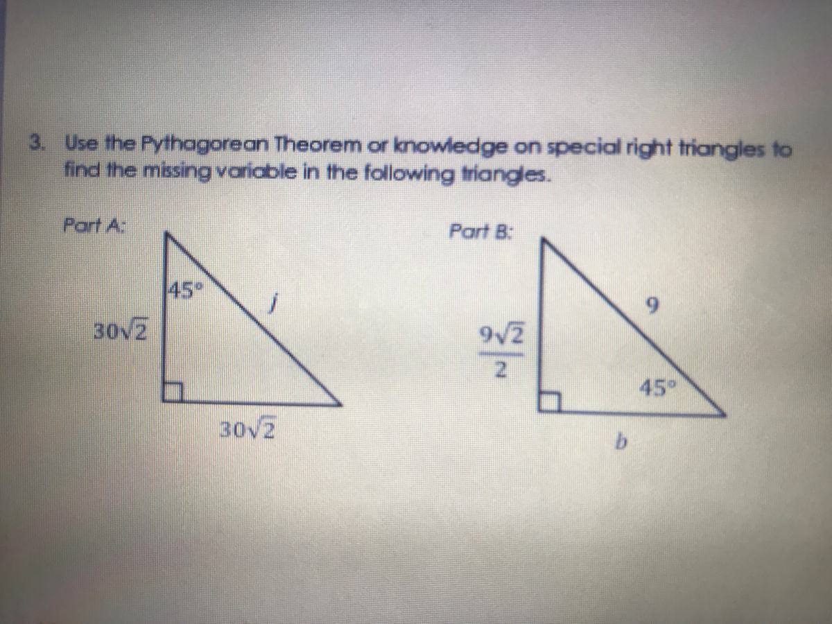 Right Triangle Pythagorean Theorem