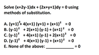 Answered Solve X 2y 1 Dx 2x Y 1 Dy 0 Using Bartleby