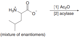 [1] Ac20
H3N.
[2] acylase
(mixture of enantiomers)
