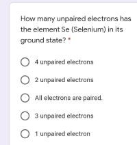 Answered How many unpaired electrons has the bartleby