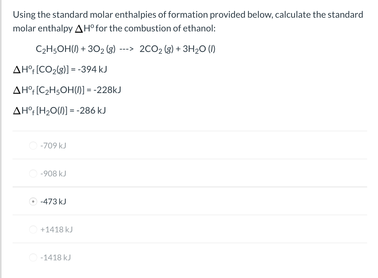 Answered Using the standard molar enthalpies of bartleby