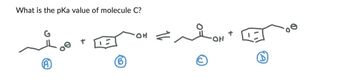 What is the pKa value of molecule C?
OH
soni
+