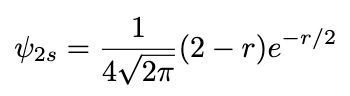 42s
1
4√/2π
(2 — r)e-¹/²