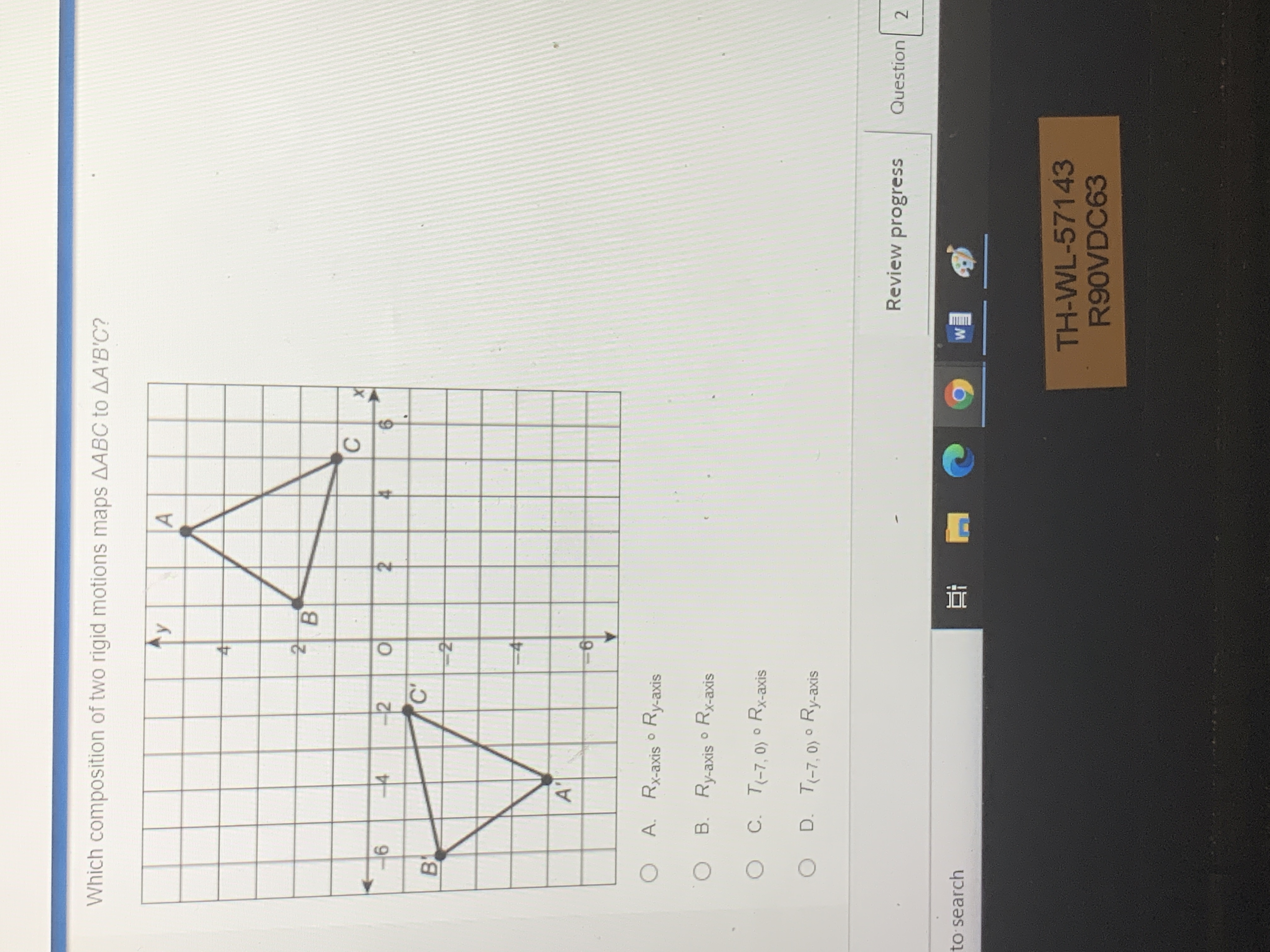 Answered: Which Composition Of Two Rigid Motions… | Bartleby