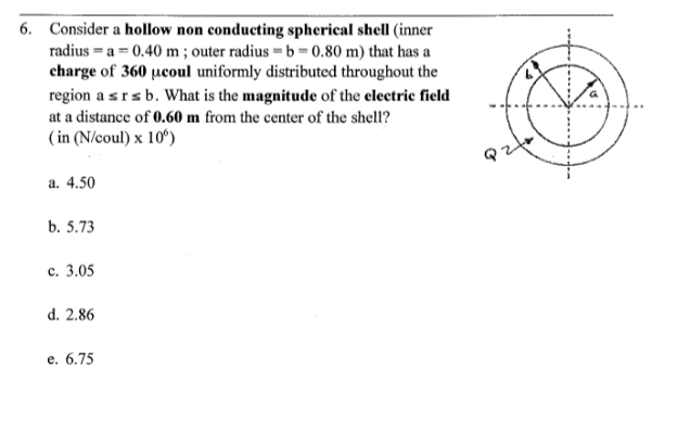 Answered 6 Consider A Hollow Non Conducting… Bartleby