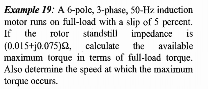 What is the difference between maximum torque and full load torque