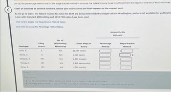 Answered: Use (a) The Percentage Method And (b)… | Bartleby