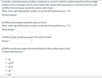 Answered Consider a chemical species either a bartleby