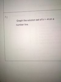 Answered: Graph The Solution Set Of B > -4 On A… | Bartleby