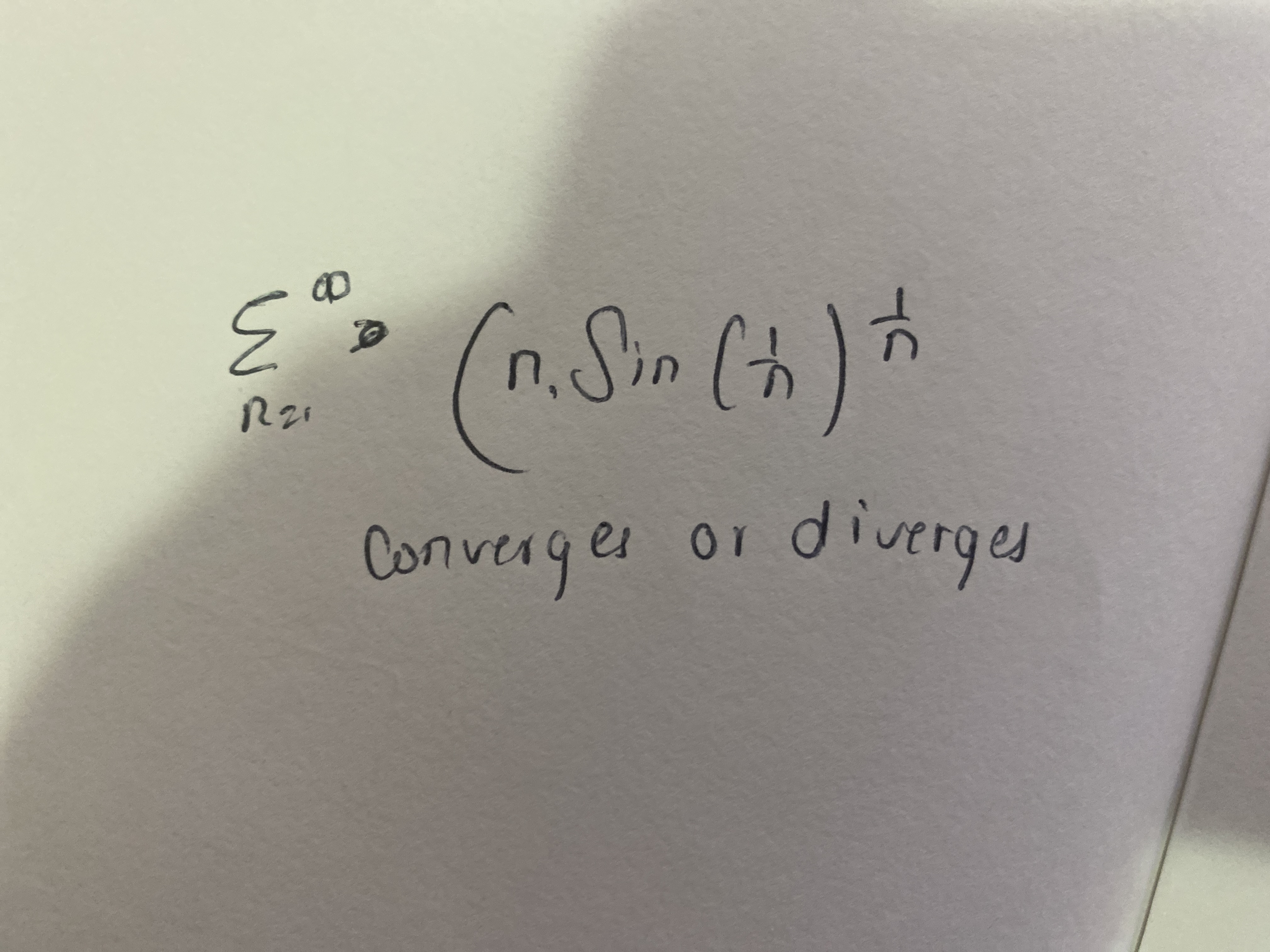 n.Sin (t
Converges or
diverger
