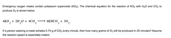 Answered: Emergency oxygen masks contain… | bartleby