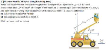 Answered: 2. [Relative Motion Analysis Using… | Bartleby