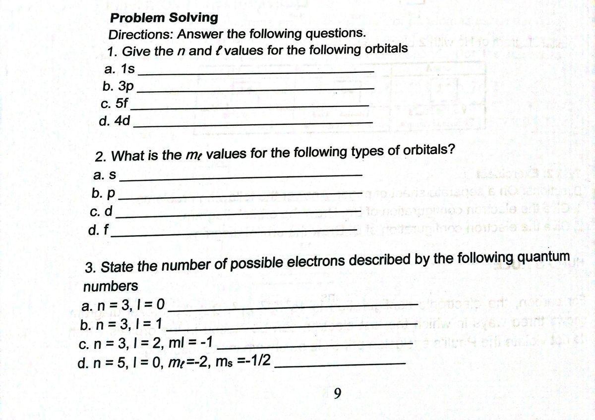 Solved (5\%) Problem 4: Anawer the following questions about