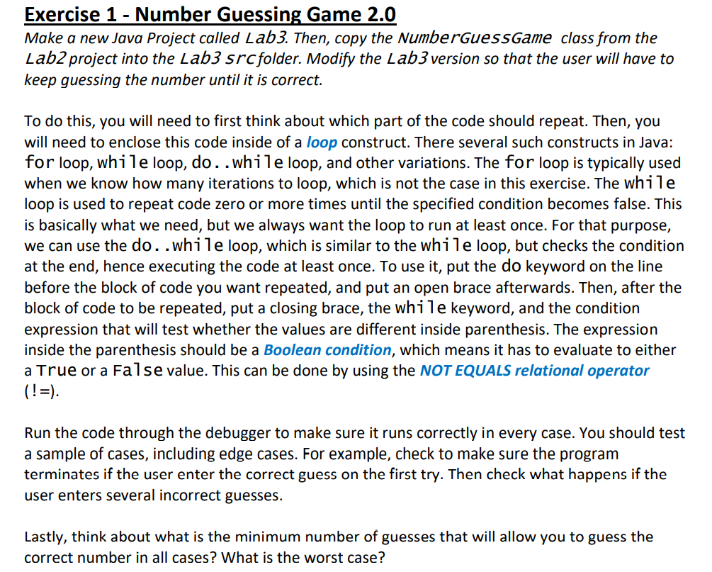 Solved Guess-My-Number Game- Final Step Objective: The