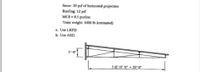 Snow: 20 psf of horizontal projection
Roofing: 12 psf
MC8 x 8.5 purlins
Truss welght: 1000 Ib (estimated)
a. Use LRFD.
b. Use ASD.
3'-0
3@ 10'-0 = 30'-0"
