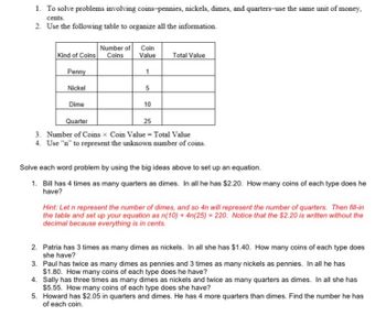 Answered: 4. Sally has three times as many dimes… | bartleby