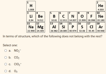 Answered: In Terms Of Structure, Which Of The… | Bartleby