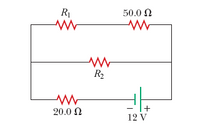 R1
50.0 N
R2
+
20.0 N
12 V
