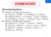 Answered Balancing Equations 47. Balance the bartleby