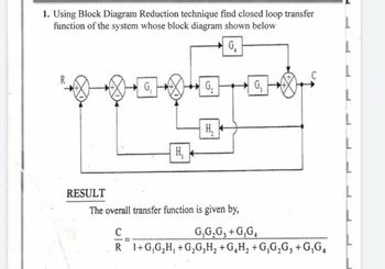 Answered 1. Using Block Diagram Reduction bartleby