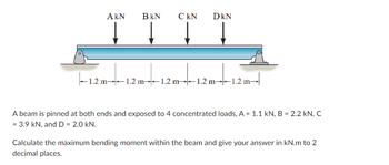 Answered: Akn B Kn ↓ ↓ C Kn Dkn -1.2 M 1.2 M-1.2… 