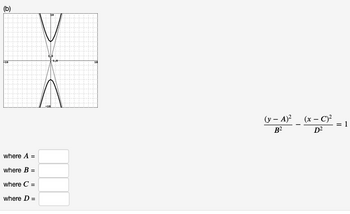 (b)
F10
where A =
where B =
where C =
where D =
(y- A)² (x - C)²
B²
D²
= 1