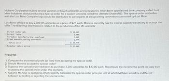 Answered: Required: 1. Compute The Incremental… 