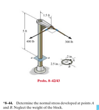 Answered: *8-44. Determine The Normal Stress… | Bartleby