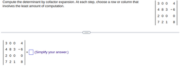 Answered Compute the determinant by cofactor bartleby