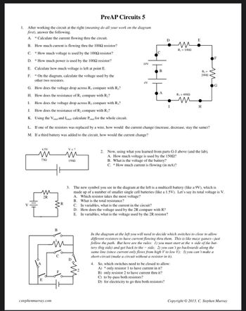 Answered: A. *Calculate the current flowing thru… | bartleby