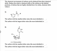 Answered: The chemical environment of carbons can… | bartleby