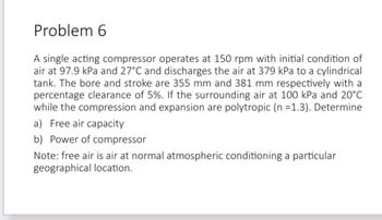 Answered: A) Free Air Capacity B) Power Of… | Bartleby