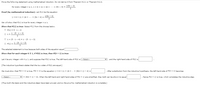 Prove the following statement using mathematical induction. Do not derive it from Theorem 5.2.1 or Theorem 5.2.2.

For every integer \( n \geq 1, 1 + 6 + 11 + 16 + \ldots + (5n - 4) = \frac{n(5n - 3)}{2} \).

**Proof (by mathematical induction):** Let \( P(n) \) be the equation

\[ 1 + 6 + 11 + 16 + \ldots + (5n - 4) = \frac{n(5n - 3)}{2} \]

We will show that \( P(n) \) is true for every integer \( n \geq 1 \).

**Show that \( P(1) \) is true:** Select \( P(1) \) from the choices below.

- \( P(1) = 5 \cdot 1 - 4 \)
- \( 1 = \frac{1 \cdot (5 \cdot 1 - 3)}{2} \)
- \( 1 + (5 \cdot 1 - 4) = 1 \cdot (5 \cdot 1 - 3) \)
- \( P(1) = 1 \cdot \frac{(5 \cdot 1 - 3)}{2} \)

The selected statement is true because both sides of the equation equal \_\_\_\_\_\_\_\_\_\_.

**Show that for each integer \( k \geq 1 \), if \( P(k) \) is true, then \( P(k + 1) \) is true:**

Let \( k \) be any integer with \( k \geq 1 \), and suppose that \( P(k) \) is true. The left-hand side of \( P(k) \) is \_\_\_\_\_\_\_\_\_\_, and the right-hand side of \( P(k) \) is \_\_\_\_\_\_\_\_\_\_.

*[The inductive hypothesis states that the two sides of \( P(k) \) are equal.]*

We must show that \( P(k + 1) \) is true. \( P(k + 1) \) is the equation \( 1