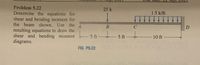 22 SE
Problem 5.22
Determine the equations for
shear and bending moment for
the beam shown. Use the
25 k
1.5 k/ft
resulting equations to draw the
shear and bending moment
diagrams.
5 ft
5 ft
10 ft
FIG. P5.22
