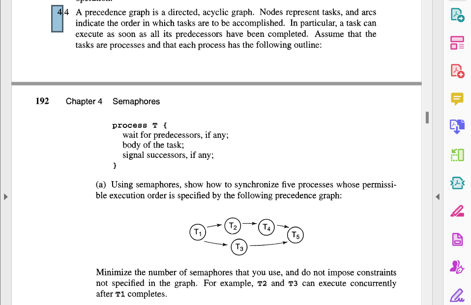 Examples of precedence graphs.