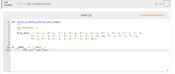 ### LAB ACTIVITY: Scrabble Points

#### Task Description:
In this lab activity, you will write a function to calculate the Scrabble points for a given word.

#### Code Snippet:
```python
def count_scrabble_points(user_input):
    """
    The function ...
    """
    tile_dict = {
        'A': 1, 'B': 3, 'C': 3, 'D': 2, 'E': 1, 'F': 4, 'G': 2, 'H': 4, 'I': 1, 'J': 8,
        'K': 5, 'L': 1, 'M': 3, 'N': 1, 'O': 1, 'P': 3, 'Q': 10, 'R': 1, 'S': 1, 'T': 1,
        'U': 1, 'V': 4, 'W': 4, 'X': 8, 'Y': 4, 'Z': 10
    }

if __name__ == "__main__":
    ''' Type your code here. '''
```

#### Instructions:
- Create a function `count_scrabble_points` that takes a string `user_input` as its parameter.
- Utilize `tile_dict` to find the corresponding point value for each letter in `user_input`.
- The function should calculate the total Scrabble score for the input word by summing the point values of each letter.
- Complete the code under `if __name__ == "__main__":` by calling the function and printing the result.

#### Objective:
By completing this task, you will understand how to:
- Use dictionaries to map characters to values.
- Perform operations on strings and iterate through them.
- Implement a simple scoring algorithm similar to the rules of the game Scrabble.