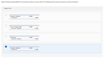 Answered: Abbott Company Purchased $6,500 Of… | Bartleby