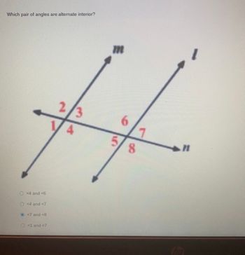 Answered: Which Pair Of Angles Are Alternate… | Bartleby