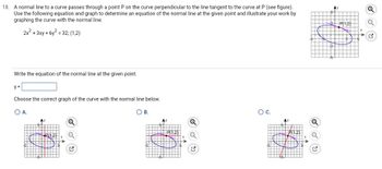 Answered: 18. A normal line to a curve passes… | bartleby