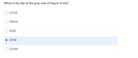 What is the dip of the gray unit of Figure 4.15a?
21SW
78NW
40SE
20NE
O 22NW
