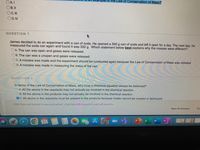 OA.I
of the Law of Conservation of Mass?
B. II
OC. II
OD. IV
QUESTION 7
James decided to do an experiment with a can of soda. He opened a 340 g can of soda and left it open for a day. The next day, he
measured the soda can again and found it was 332 g. Which statement below best explains why the masses were different?
A. The can was open and gases were released.
OB. The can was a unopen and gases were released.
OC.A mistake was made and the experiment should be conducted again because the Law of Conservation of Mass was violated.
OD. A mistake was made in measuring the mass of the can.
QUESTION 8
In terms of the Law of Conservation of Mass, why must a chemical equation always be balanced?
OA. All the atoms in the reactants may not actually be involved in the chemical reaction.
B. All the atoms in the products may not actually be involved in the chemical reaction.
OC. All atoms in the reactants must be present in the products because matter cannot be created or destroyed.
Click Save and Submit to save and submit. Click Save All Answers to save all answers.
Save All Answers
Clo
MAY
21
