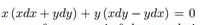 x (xdx + ydy) + y (xdy – ydx) = 0
%3D
